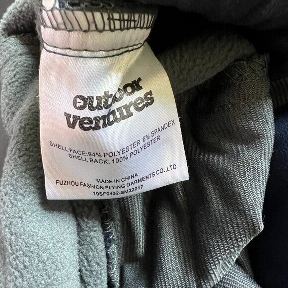 Outdoor Ventures Soft Shell Hiking Pants Men L (36X29) Fleece Insulated Durable - Picture 10 of 11